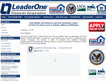 Tablet Screenshot of leaderonehomeloans.com